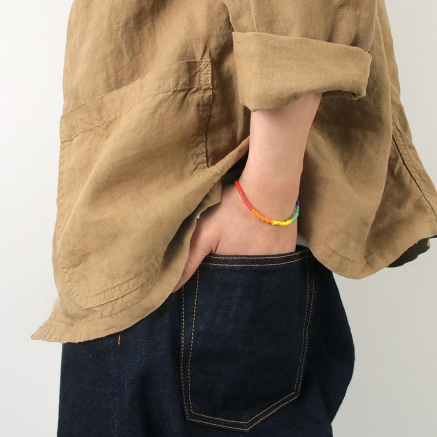 phaduA （パ・ドゥア） マルチカラーグラスビーズ ブレスレット / メンズ レディース ユニセックス ミサンガ ワックスコード | ROCOCO | 10