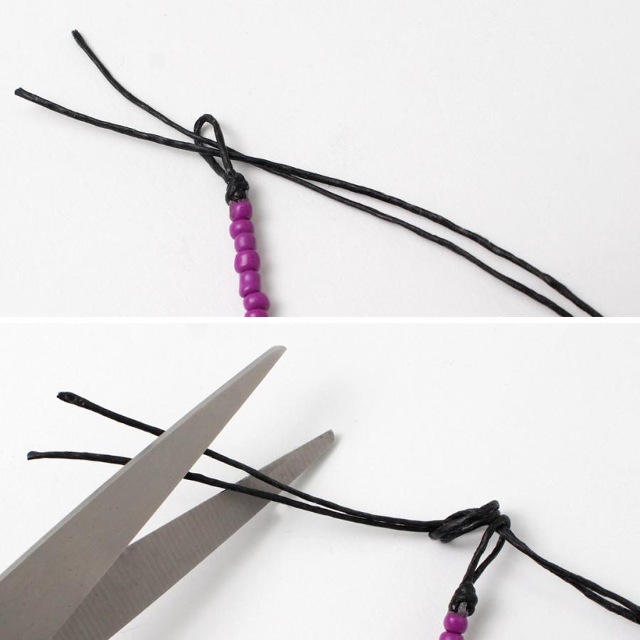 phaduA （パ・ドゥア） マルチカラーグラスビーズ ブレスレット / メンズ レディース ユニセックス ミサンガ ワックスコード | ROCOCO | 12