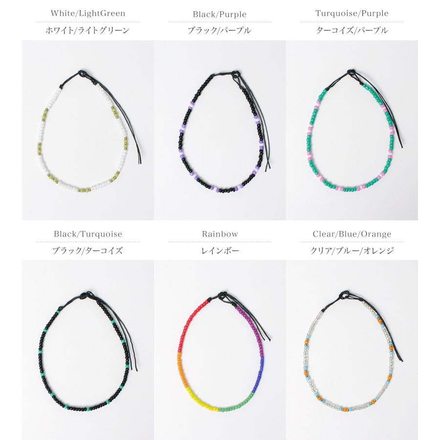 phaduA （パ・ドゥア） マルチカラーグラスビーズ アンクレット / メンズ レディース ユニセックス ミサンガ | ROCOCO | 07