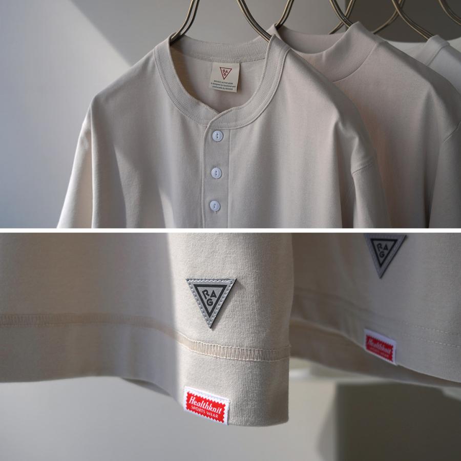 HEALTHKNIT（ヘルスニット）×RAG 別注 ヘンリーネックTシャツ オープンエンド ドライジャージ 抗菌 防臭加工 速乾 / メンズ | Healthknit | 14