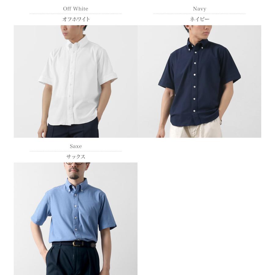 ROCOCO（ロココ） 鹿の子 ショートスリーブ ボタンダウンシャツ / メンズ 無地 半袖 吸水 速乾 日本製 | ROCOCO | 04