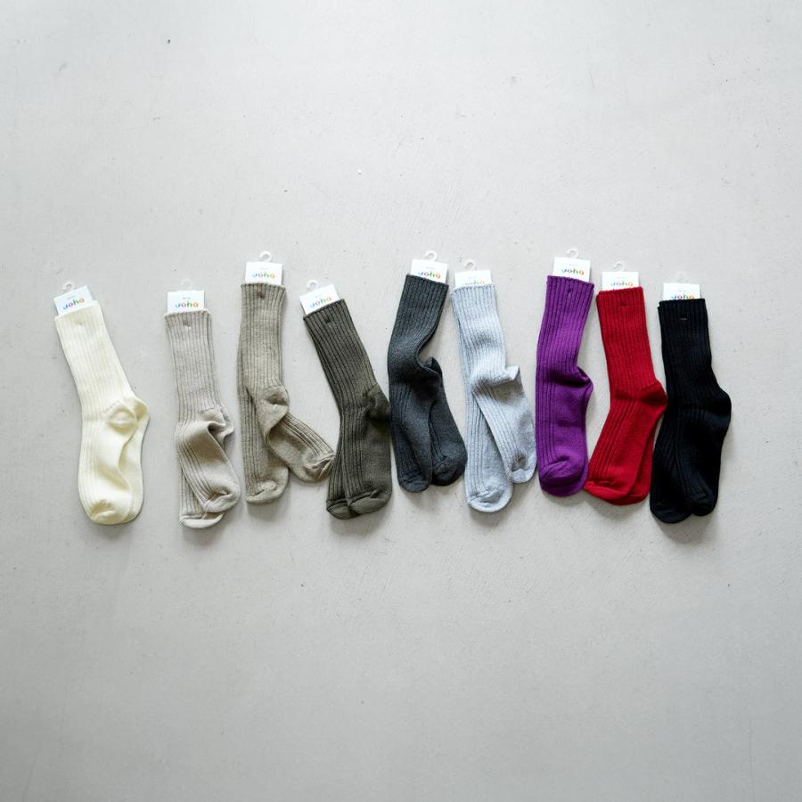 JOHA（ヨハ） ウールソックス / メンズ レディース 靴下 ハイソックス メリノウール 無地 Wool Socks | joha | 19