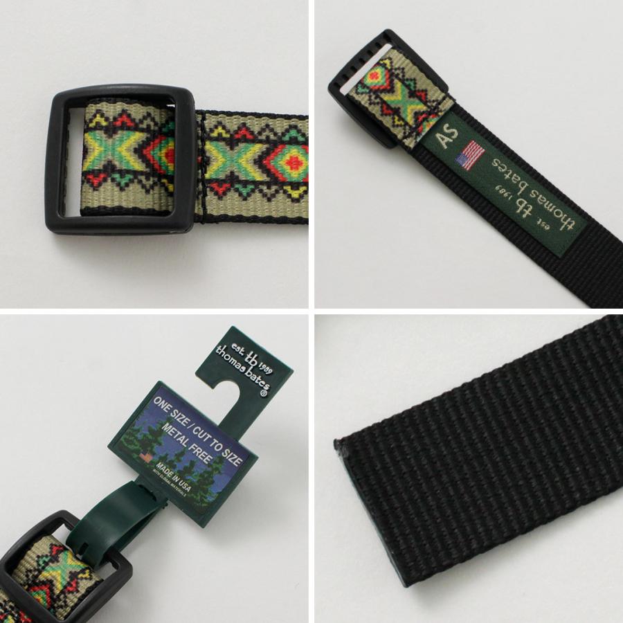 THOMAS BATES（トーマス ベイツ） プリント スライダーベルト / メンズ レディース ユニセックス 穴なし 2.5cm幅 ナイロン |  | 15