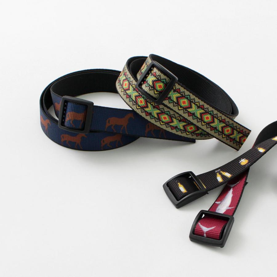 THOMAS BATES（トーマス ベイツ） プリント スライダーベルト / メンズ レディース ユニセックス 穴なし 2.5cm幅 ナイロン |  | 06