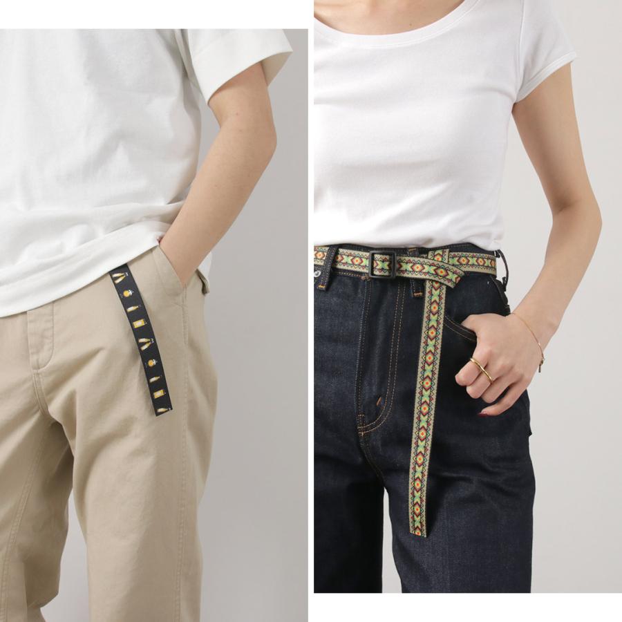 THOMAS BATES（トーマス ベイツ） プリント スライダーベルト / メンズ レディース ユニセックス 穴なし 2.5cm幅 ナイロン |  | 12