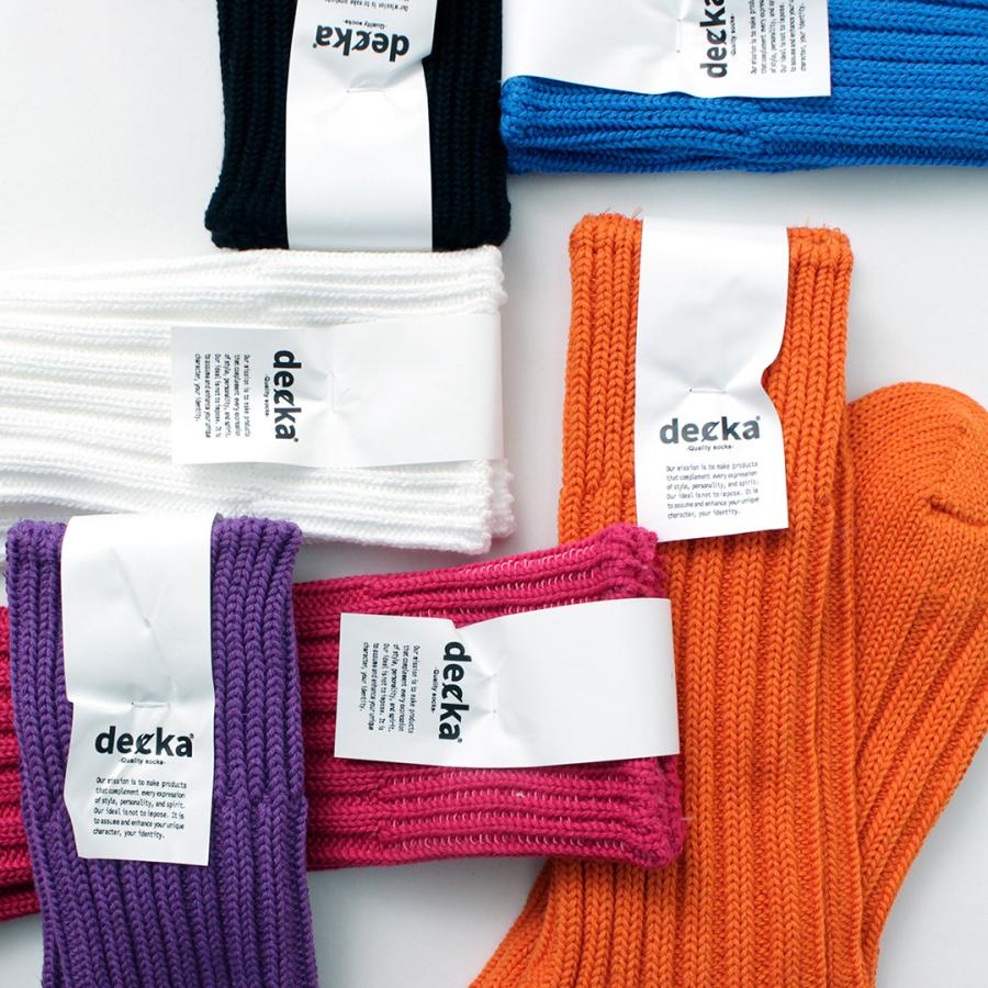 DECKA QUALITY SOCKS（デカ） ヘビーウエイト プレーン クルーソックス / メンズ 靴下 厚手 無地 SHOWATABE | decka Quality socks | 13