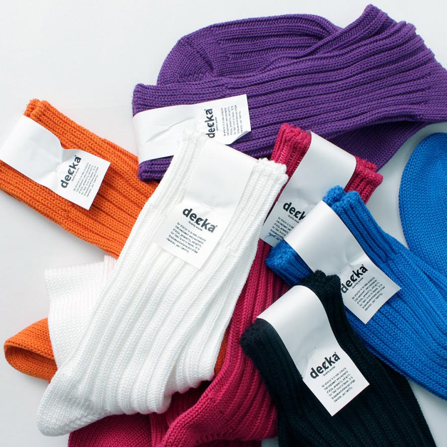 DECKA QUALITY SOCKS（デカ） ヘビーウエイト プレーン クルーソックス / メンズ 靴下 厚手 無地 SHOWATABE | decka Quality socks | 16