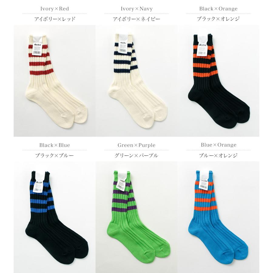 DECKA QUALITY SOCKS（デカ） ヘビーウエイト ラインソックス / メンズ レディース ユニセックス SHOWATABE | decka Quality socks | 07