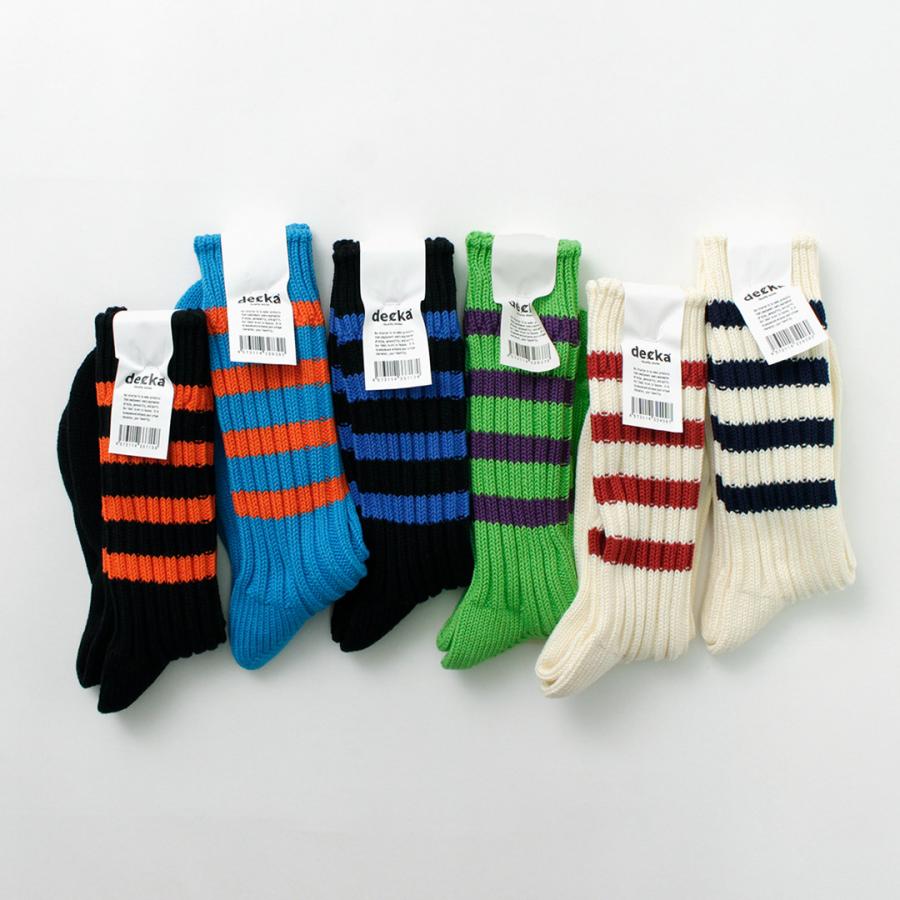 DECKA QUALITY SOCKS（デカ） ヘビーウエイト ラインソックス / メンズ レディース ユニセックス SHOWATABE | decka Quality socks | 13