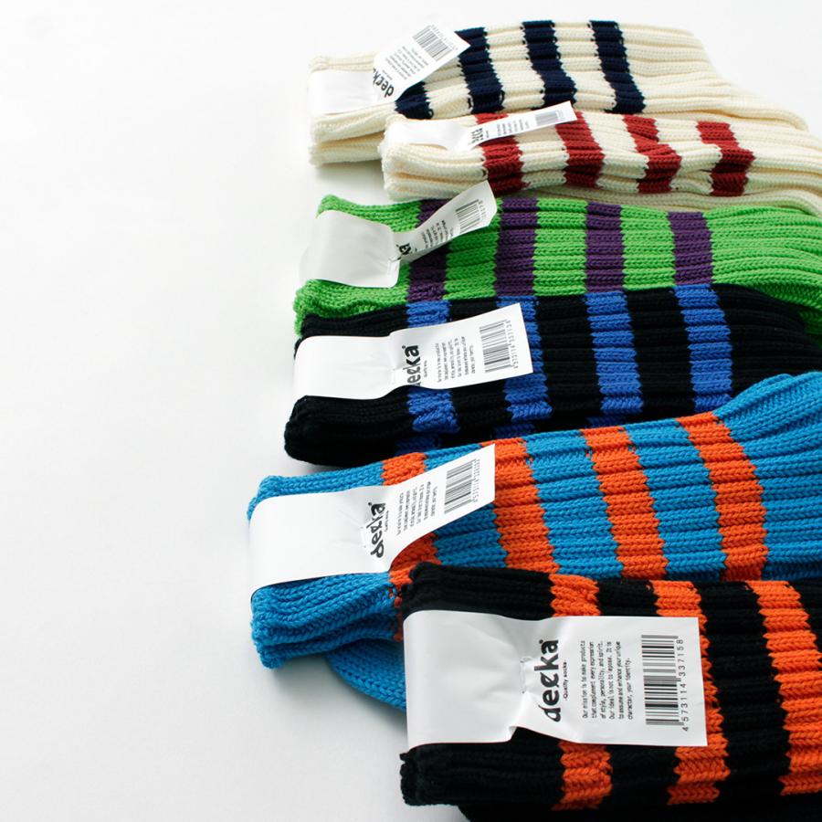 DECKA QUALITY SOCKS（デカ） ヘビーウエイト ラインソックス / メンズ レディース ユニセックス SHOWATABE | decka Quality socks | 14