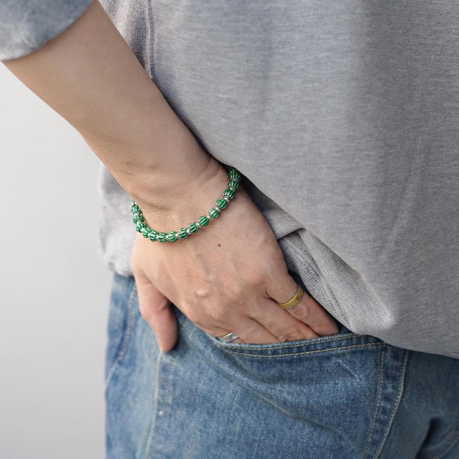 phaduA（パ・ドゥア） シェブロン グラス ビーズ ブレスレット / メンズ カレンシルバー シルバー925 ガラスビーズ | ROCOCO | 13