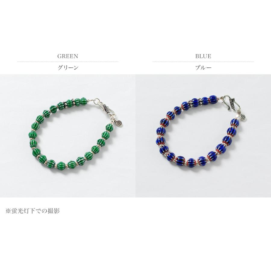 phaduA（パ・ドゥア） シェブロン グラス ビーズ ブレスレット / メンズ カレンシルバー シルバー925 ガラスビーズ | ROCOCO | 03