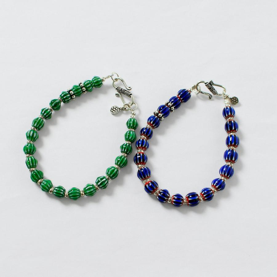 phaduA（パ・ドゥア） シェブロン グラス ビーズ ブレスレット / メンズ カレンシルバー シルバー925 ガラスビーズ | ROCOCO | 04