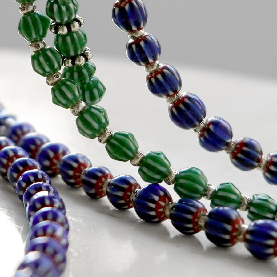 phaduA（パ・ドゥア） シェブロン グラス ビーズ ブレスレット / メンズ カレンシルバー シルバー925 ガラスビーズ | ROCOCO | 08