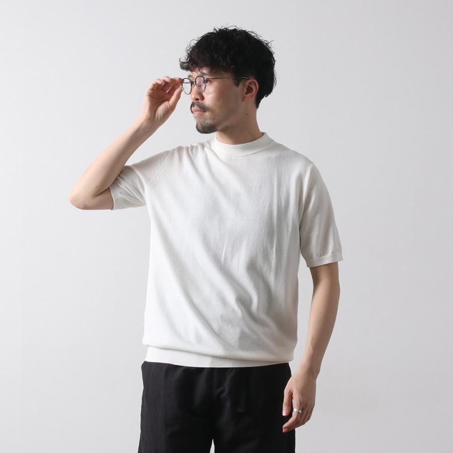 ムーンキャッスル MOONCASTLE アイス コットン モック 半袖 ニット MOONCASTLE ムーンキャッスル IC3 アイスコットン モックネック