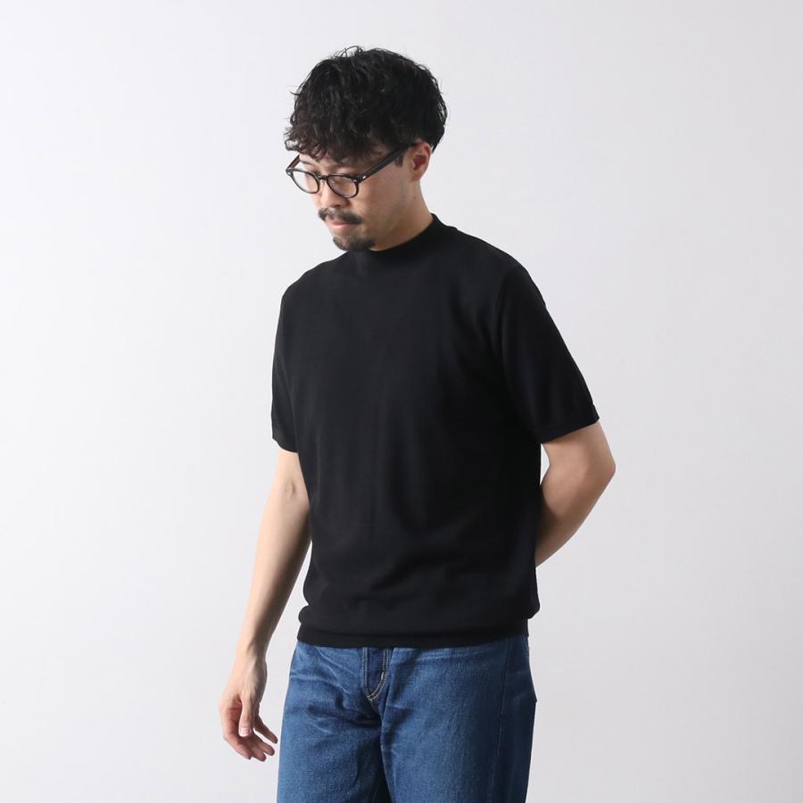 MOONCASTLE（ムーンキャッスル） アイスコットン モックネック ニットTシャツ 2025年モデル / 半袖 サマーニット メンズ 日本製 接触冷感 | MOONCASTLE | 18