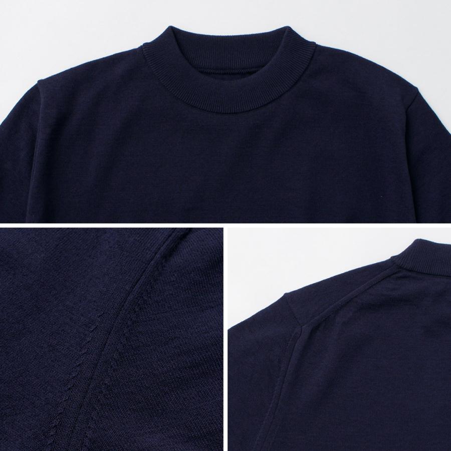 MOONCASTLE（ムーンキャッスル） アイスコットン モックネック ニットTシャツ 2025年モデル / 半袖 サマーニット メンズ 日本製 接触冷感 | MOONCASTLE | 19