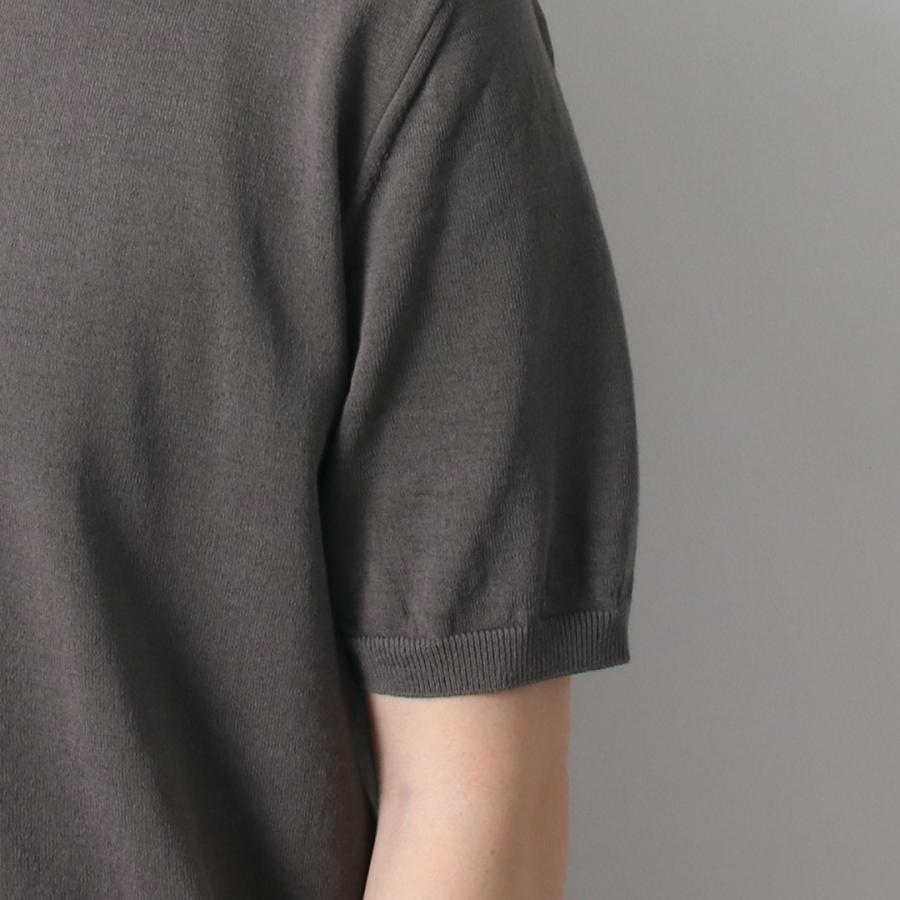 MOONCASTLE（ムーンキャッスル） アイスコットン モックネック ニットTシャツ 2025年モデル / 半袖 サマーニット メンズ 日本製 接触冷感 | MOONCASTLE | 14