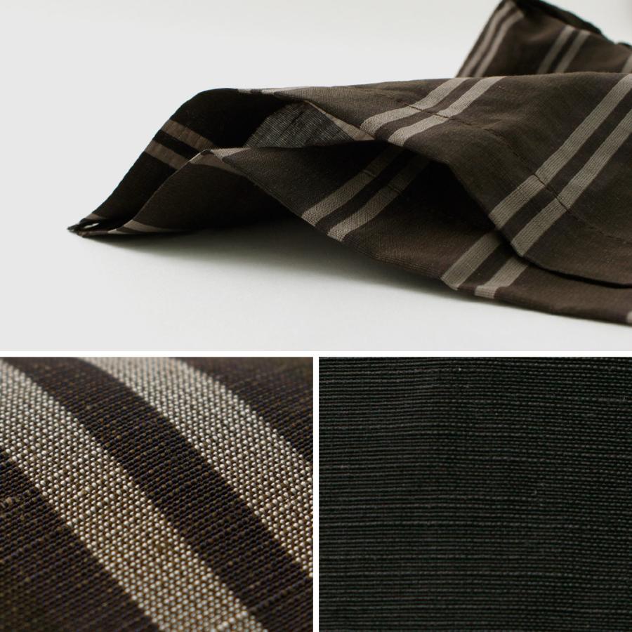 ROCOCO（ロココ） キュプラリネン 布帛ポロ / メンズ シャツ プルオーバー 半袖 ストライプ コットン リネン 日本製 | ROCOCO | 08