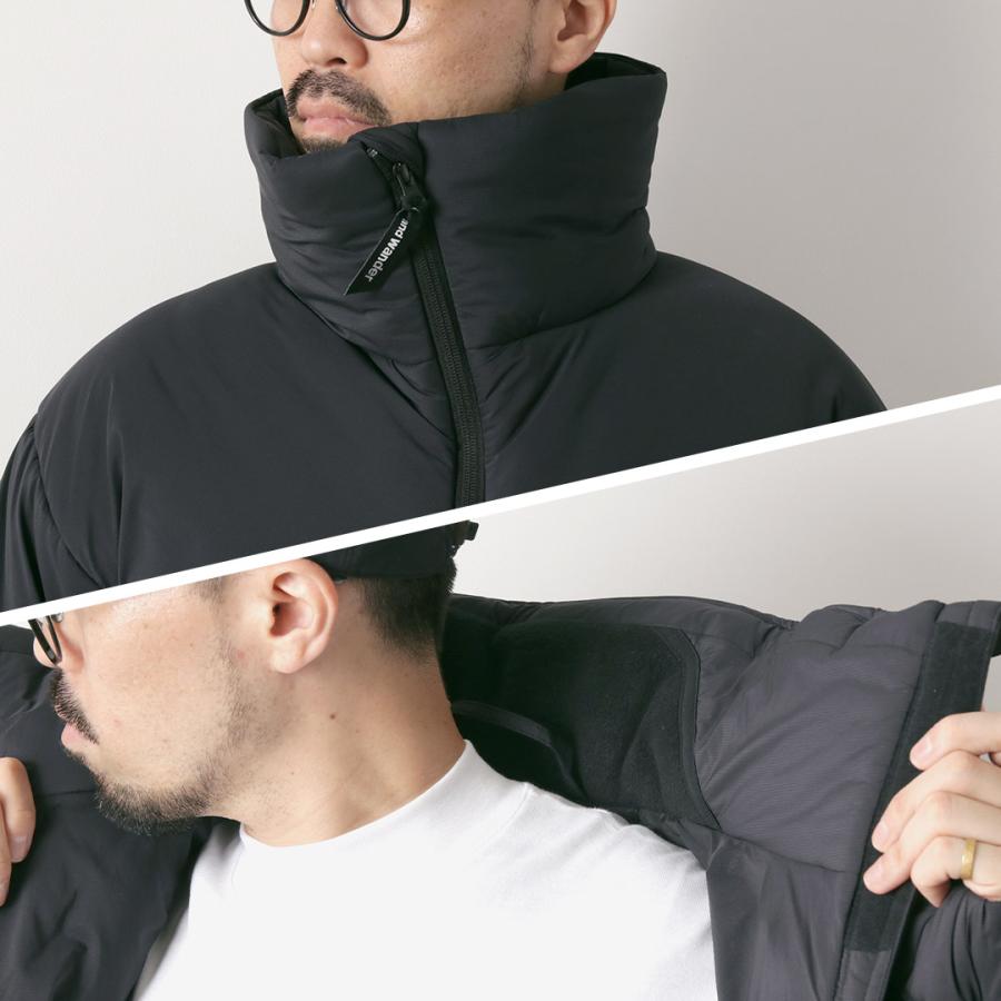 AND WANDER（アンドワンダー） トップ フリース コート / メンズ 冬 防寒 撥水 人工羽毛 アウター アウトドア top fleece coat | and wander | 09