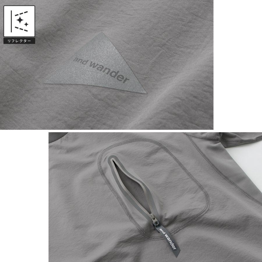 AND WANDER（アンドワンダー） ハイブリッド ウォーム ポケット ロングスリーブTシャツ / メンズ トップス 長袖 ストレッチ 消臭 | and wander | 14