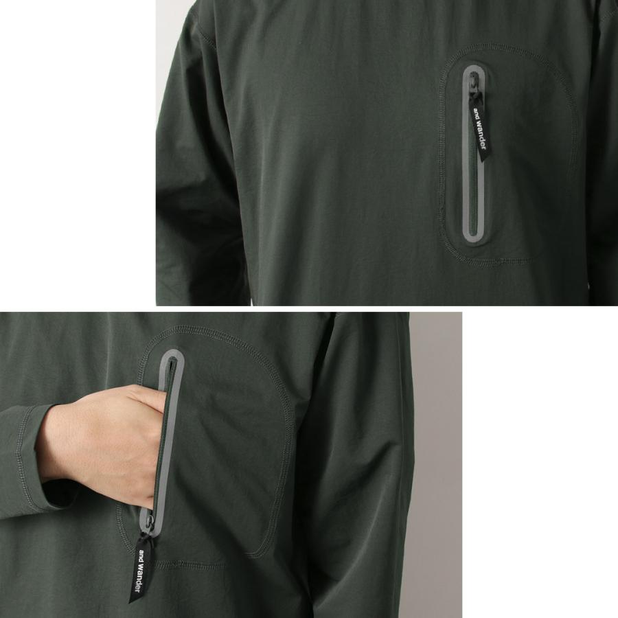 AND WANDER（アンドワンダー） ハイブリッド ウォーム ポケット ロングスリーブTシャツ / メンズ トップス 長袖 ストレッチ 消臭 | and wander | 12