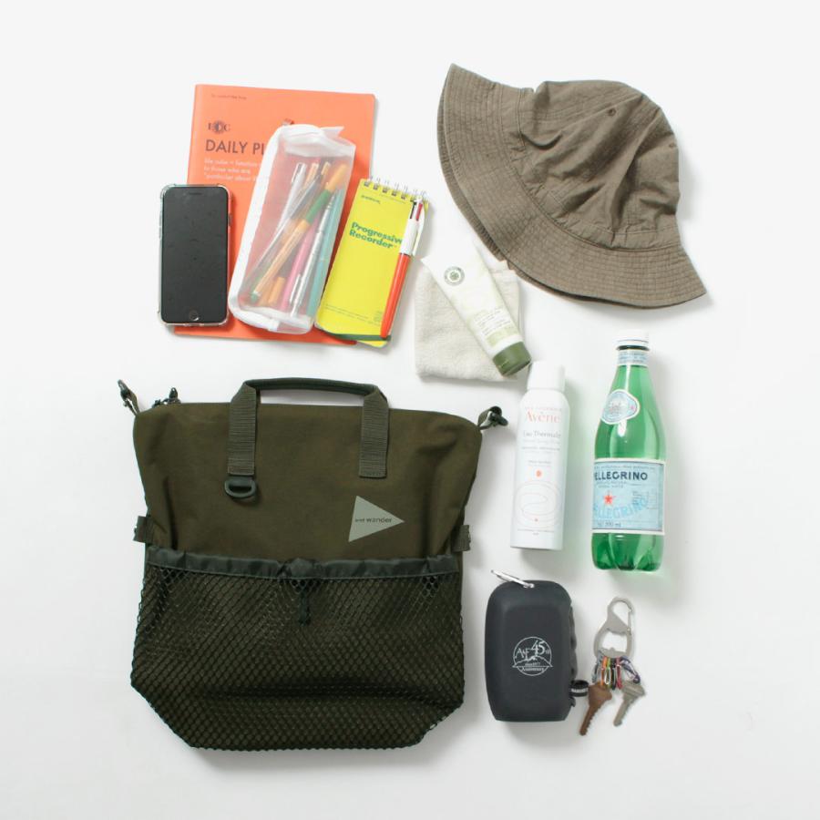 AND WANDER（アンドワンダー） PE/CO 2way バッグ / ショルダー ハンドバッグ 鞄 防水 2WAY A4 レジャー アウトドア | and wander | 09