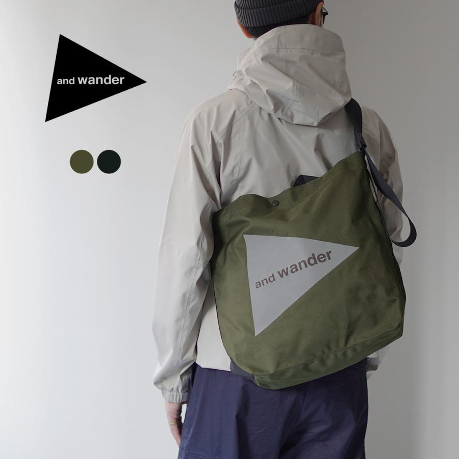 AND WANDER（アンドワンダー） リサイクルオックス トートバッグ / 2WAY 大容量 撥水 ショルダーバッグ 斜めがけ アウトドア | and wander