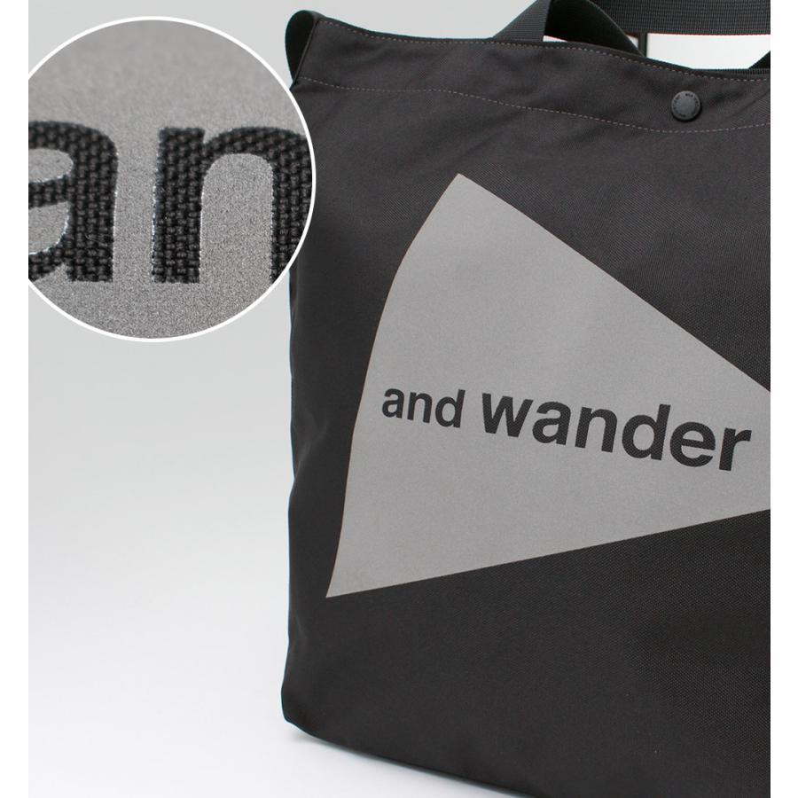 AND WANDER（アンドワンダー） リサイクルオックス トートバッグ / 2WAY 大容量 撥水 ショルダーバッグ 斜めがけ アウトドア | and wander | 11