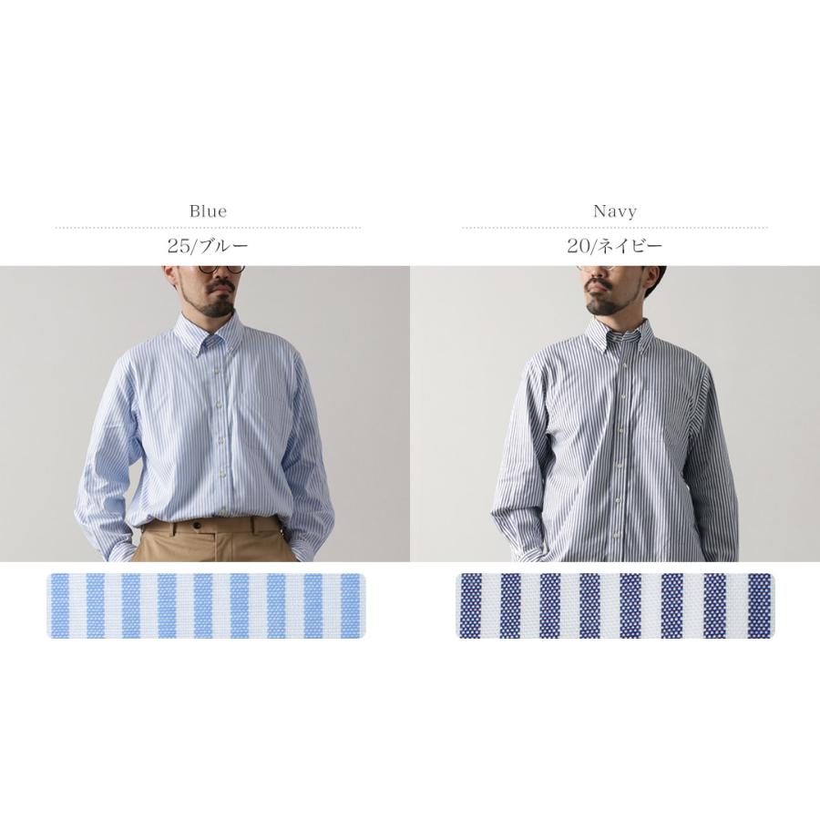 D.C.WHITE（ディーシーホワイト） アイビー ストライプ ボタンダウンシャツ / トップス メンズ 柄 綿 コットン 日本製 | D.C.WHITE | 03