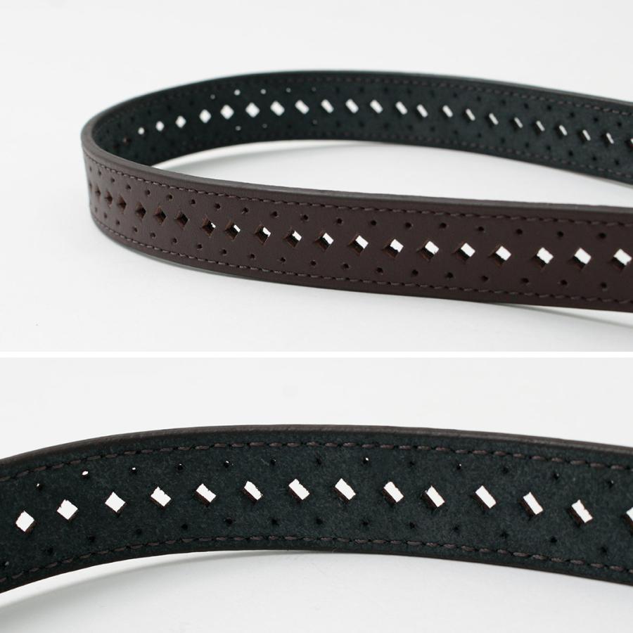 phaduA（パ・ドゥア） サイズレス パンチングレザーベルト / メンズ レディース ユニセックス 細い 牛革 本革 | ROCOCO | 07