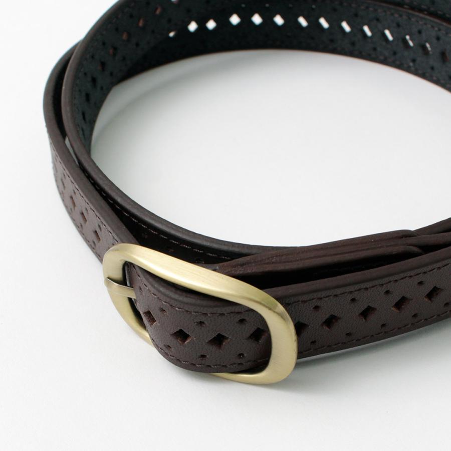 phaduA（パ・ドゥア） サイズレス パンチングレザーベルト / メンズ レディース ユニセックス 細い 牛革 本革 | ROCOCO | 10