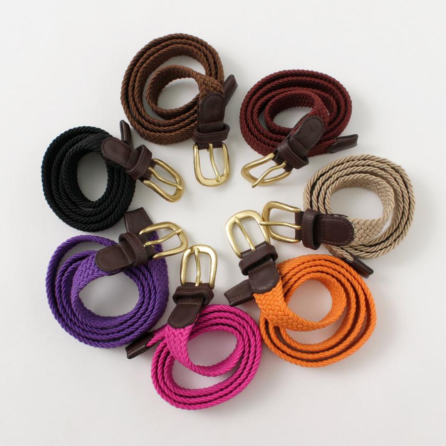 phaduA（パ・ドゥア） エラスティック ナローメッシュベルト / メンズ レディース ユニセックス ナイロン ゴム 編み込み 穴なし | ROCOCO | 10