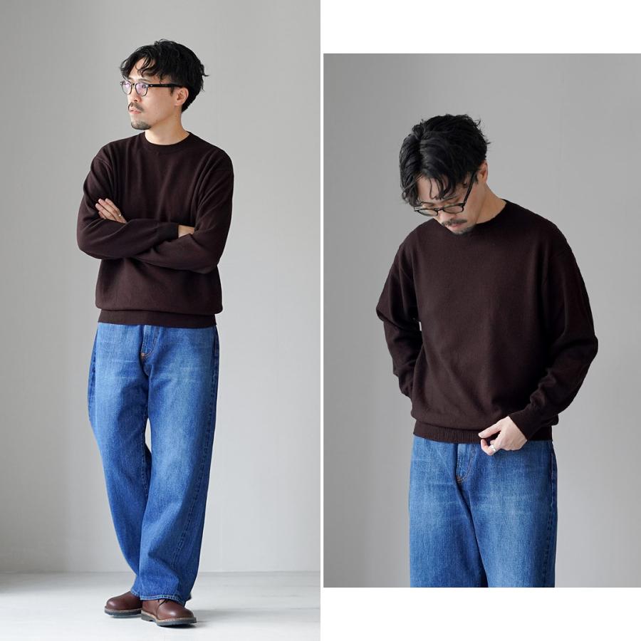 YONETOMI NEW BASIC（ヨネトミニューベーシック） リジッド カシミア ニット プルオーバー ガーメントダイ / メンズ 長袖 | Yonetomi NEW BASIC | 14