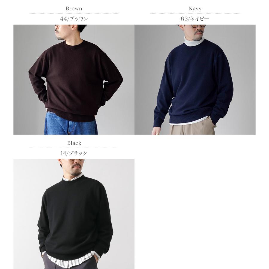 YONETOMI NEW BASIC（ヨネトミニューベーシック） リジッド カシミア ニット プルオーバー ガーメントダイ / メンズ 長袖 | Yonetomi NEW BASIC | 04