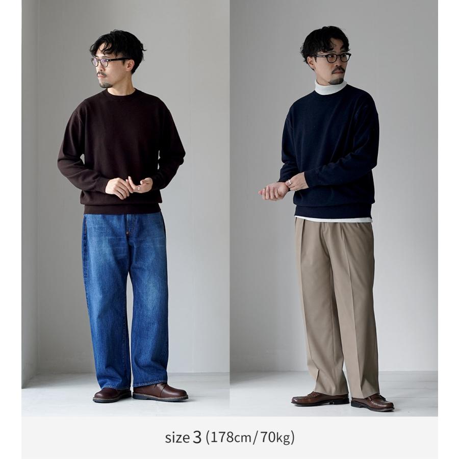 YONETOMI NEW BASIC（ヨネトミニューベーシック） リジッド カシミア ニット プルオーバー ガーメントダイ / メンズ 長袖 | Yonetomi NEW BASIC | 18