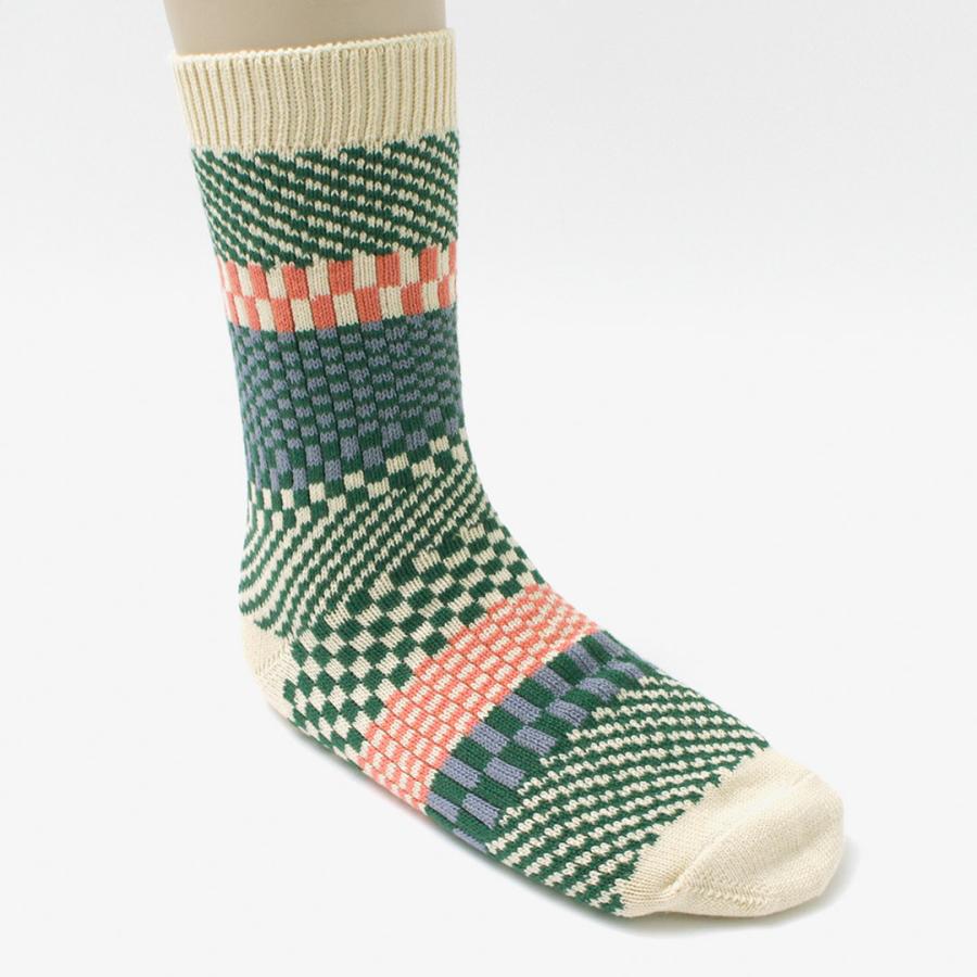 ROTOTO（ロトト） チェック＆ステップ ソックス R1549 / 靴下 クルーソックス ジャガード 柄 コットン 日本製 | ROTOTO | 11