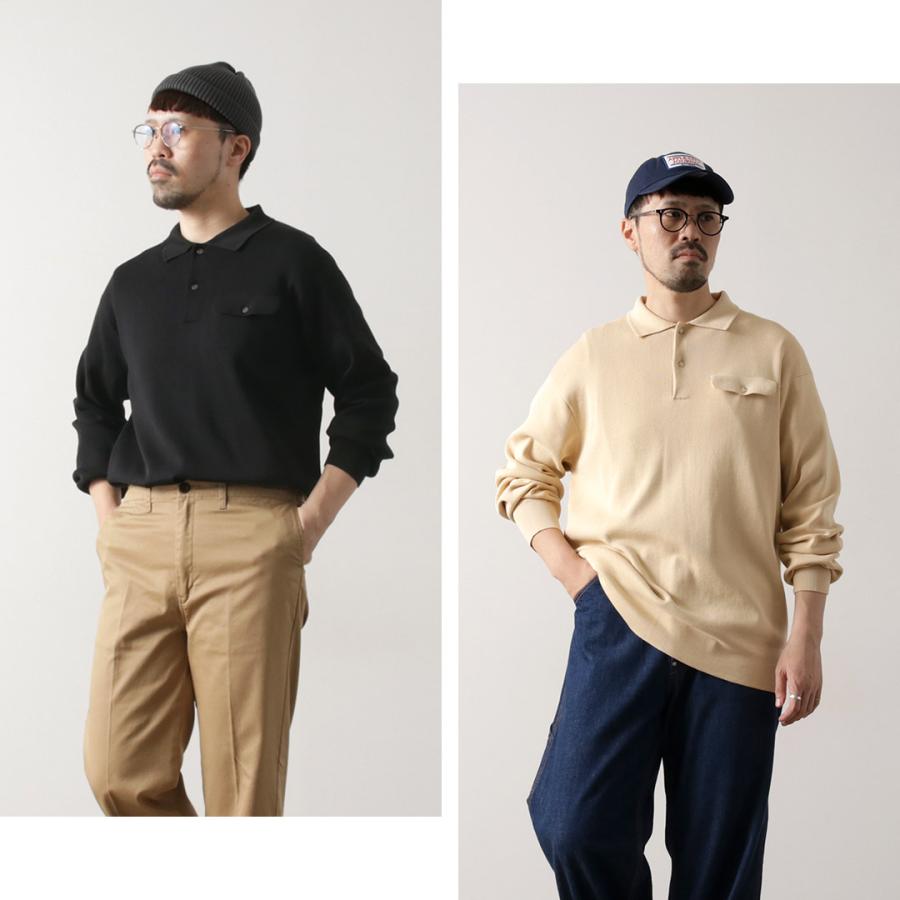 RYE TENDER（ライテンダー） マレー ニットポロ / メンズ トップス ポロシャツ 長袖 綿 無地 MURRAY POLO | RYE TENDER | 15