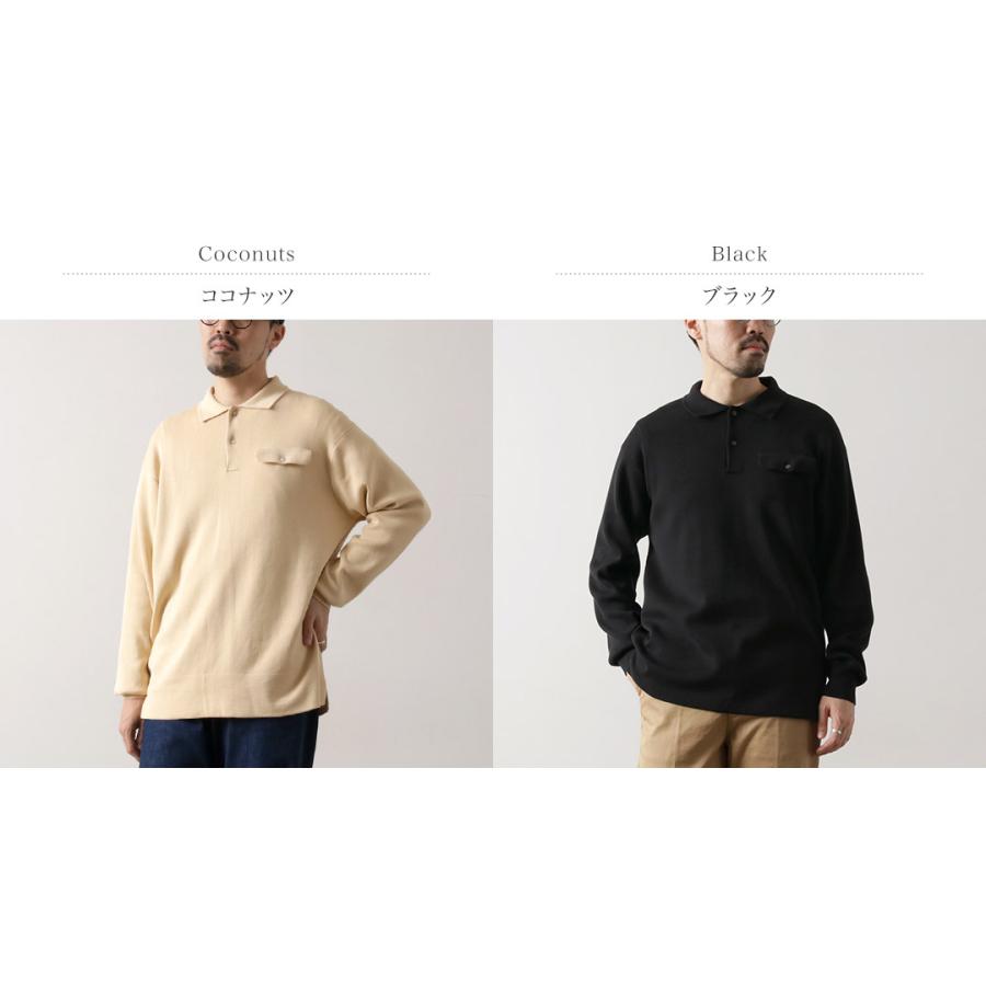RYE TENDER（ライテンダー） マレー ニットポロ / メンズ トップス ポロシャツ 長袖 綿 無地 MURRAY POLO | RYE TENDER | 03