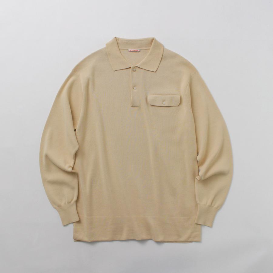 RYE TENDER（ライテンダー） マレー ニットポロ / メンズ トップス ポロシャツ 長袖 綿 無地 MURRAY POLO | RYE TENDER | 04
