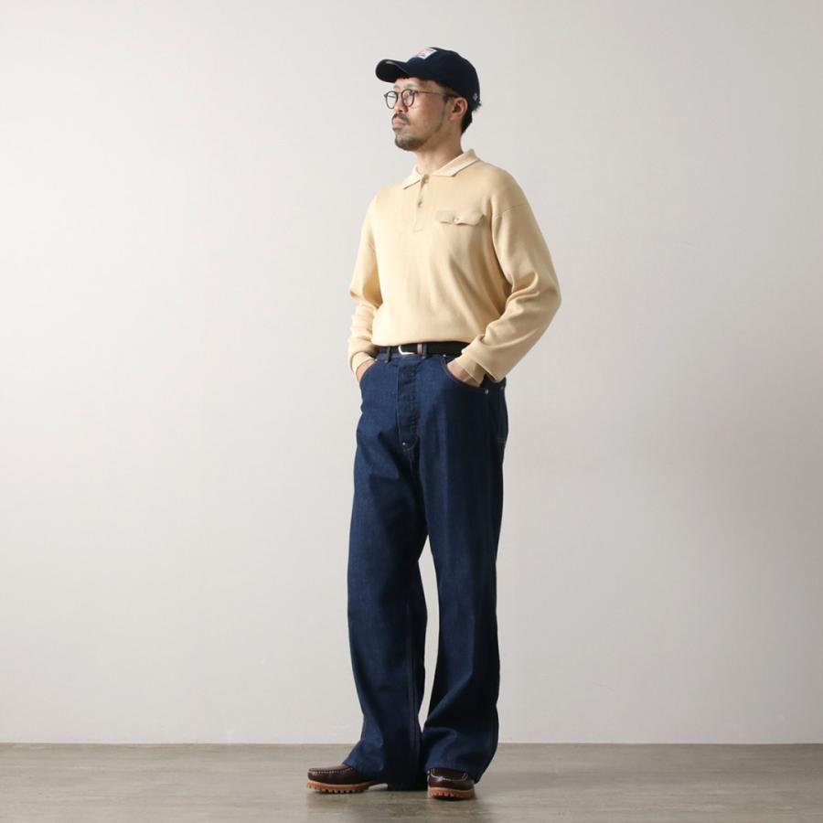 RYE TENDER（ライテンダー） マレー ニットポロ / メンズ トップス ポロシャツ 長袖 綿 無地 MURRAY POLO | RYE TENDER | 06