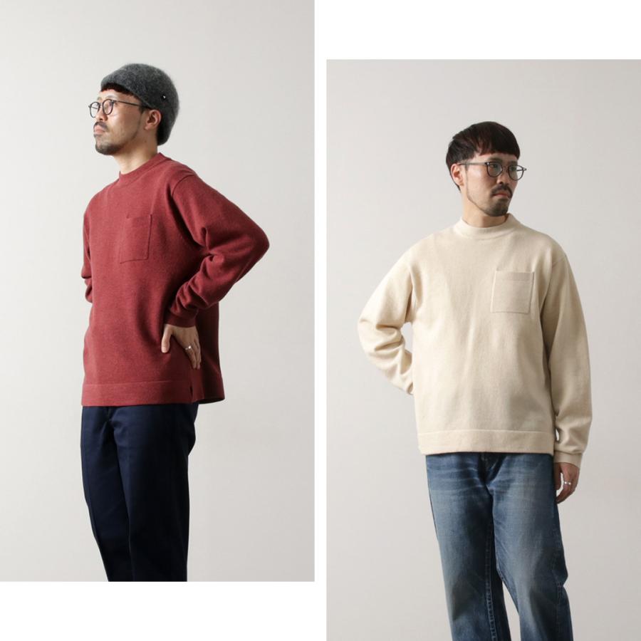 RYE TENDER（ライテンダー） ロイド ポケット プルオーパーニット / メンズ トップス 長袖 ウール 無地 LLOYD SWEATER | RYE TENDER | 16