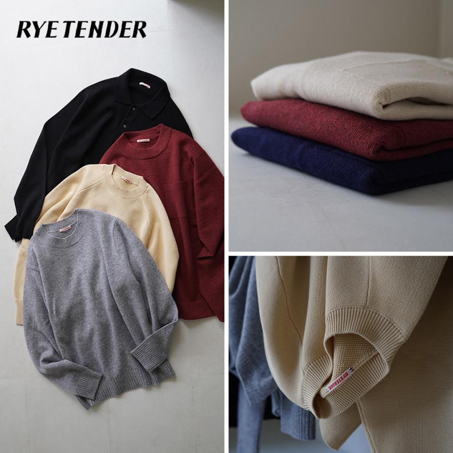 RYE TENDER（ライテンダー） ロイド ポケット プルオーパーニット / メンズ トップス 長袖 ウール 無地 LLOYD SWEATER | RYE TENDER | 08