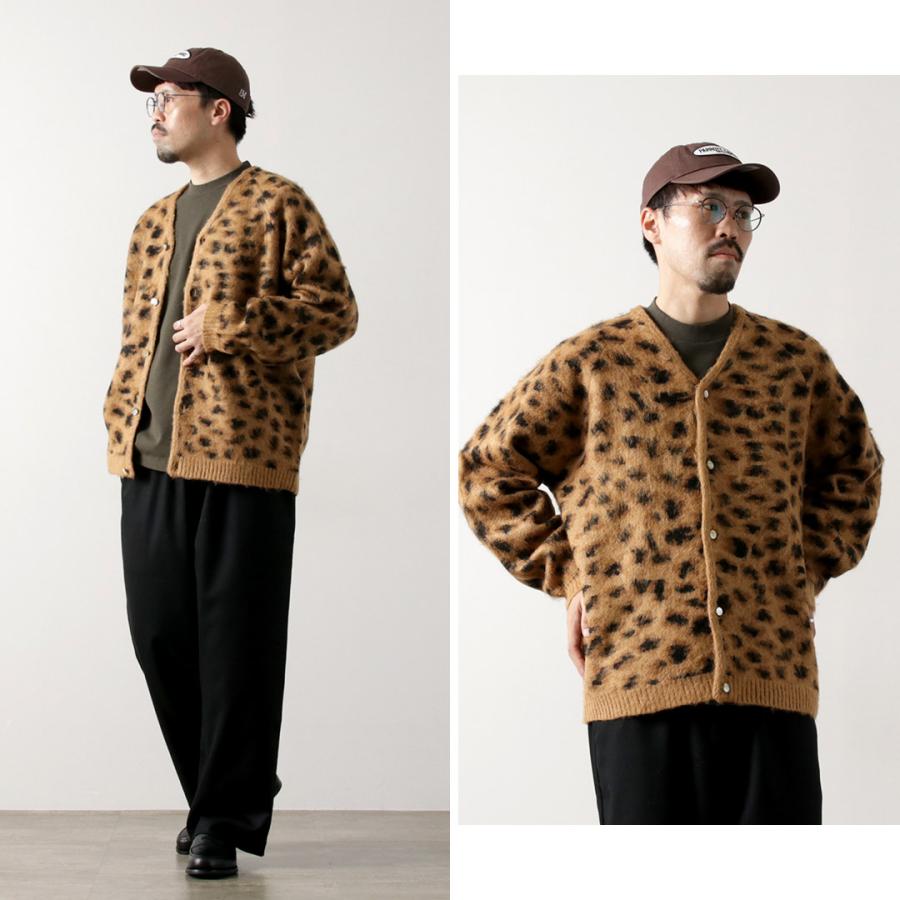 TOWNCRAFT（タウンクラフト） シャギー ラグランカーディガン / アクリル ニット ジャガード レオパード 柄 トップス | TOWNCRAFT | 14