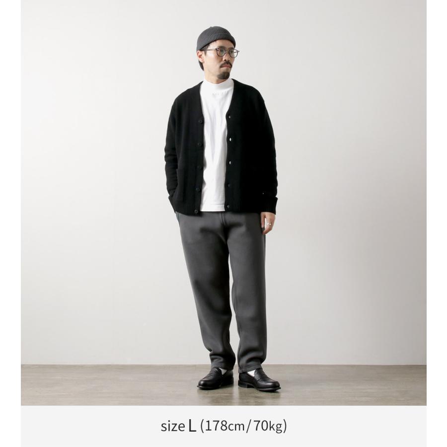 BARNS（バーンズ） 小寸 ワイドテーパードパンツ / スウェット メンズ 裏起毛 中厚手 日本製 WIDE TAPERED PANTS COZUN | BARNS OUTFITTERS | 05