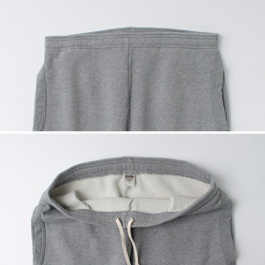 BARNS（バーンズ） 小寸 ワイドテーパードパンツ / スウェット メンズ 裏起毛 中厚手 日本製 WIDE TAPERED PANTS COZUN | BARNS OUTFITTERS | 09