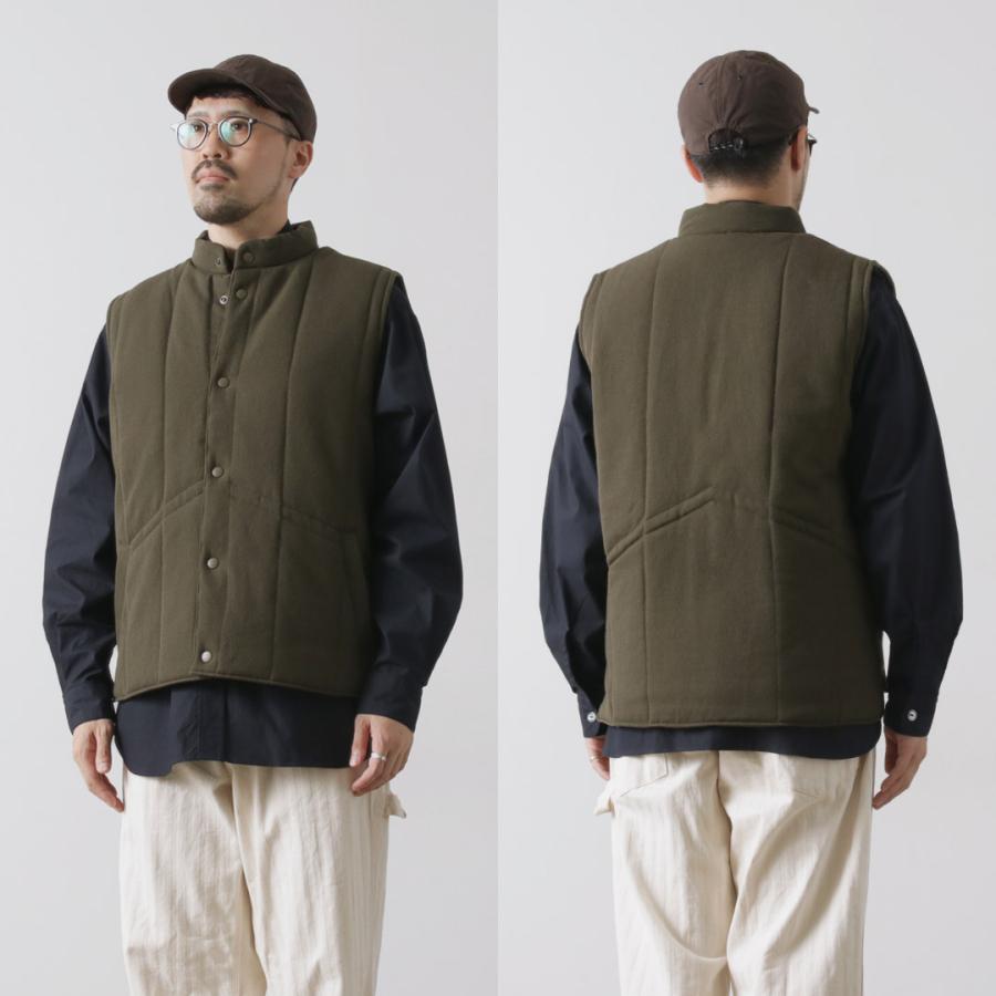 FUJITO（フジト） スキーベスト ウールサージ / メンズ アウター ベスト 前開き 中綿 日本製 Ski Vest | FUJITO | 14