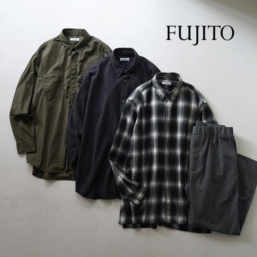 FUJITO（フジト） ビッグサイズ ワークシャツ ブロード / シャツ メンズ 長袖 カジュアル 無地 日本製 BS Shirt | FUJITO | 03