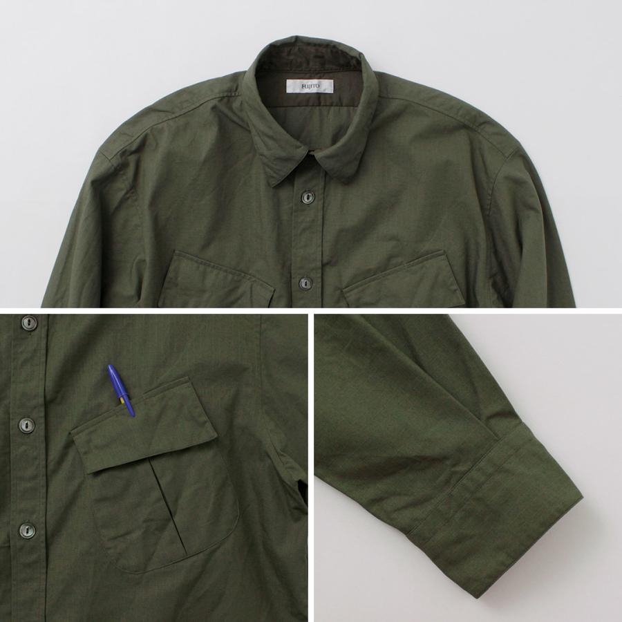 FUJITO（フジト） ファティーグシャツ リップストップ / メンズ 長袖 ミリタリー 無地 日本製 Fatigue Shirt | FUJITO | 13