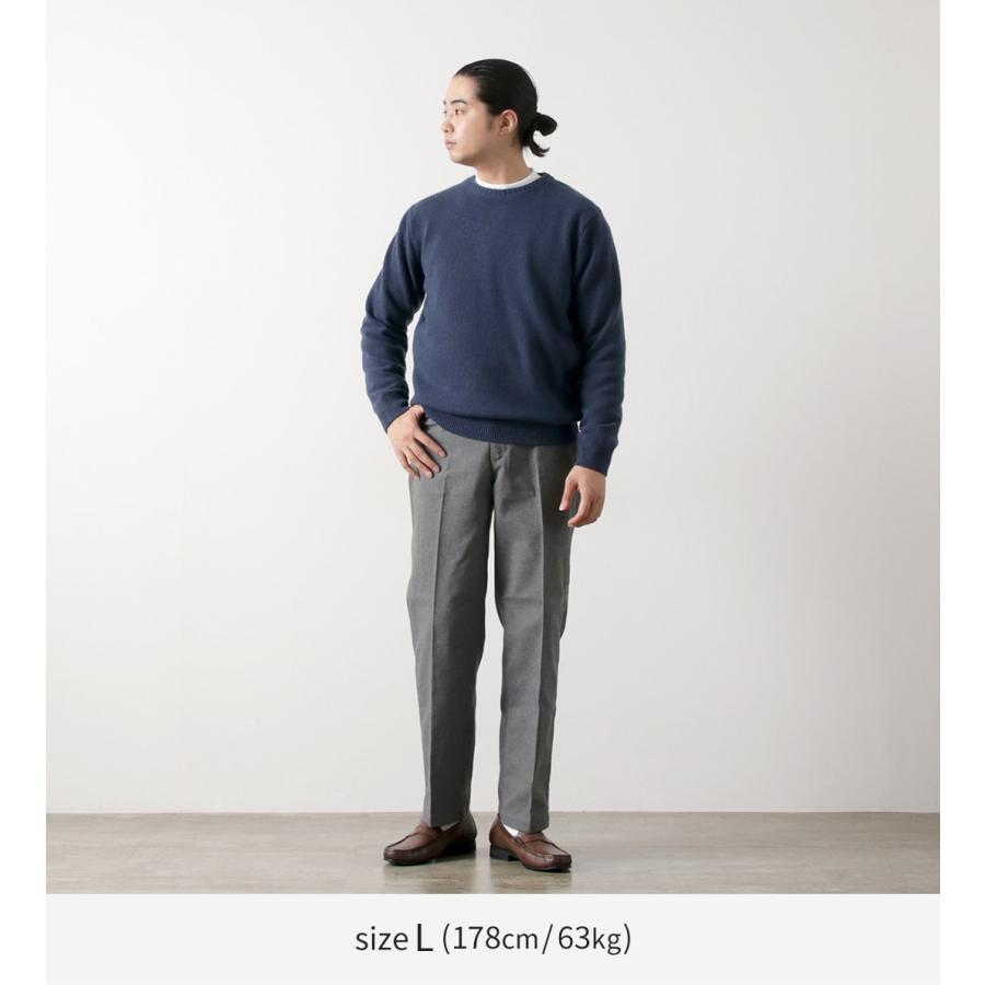MOONCASTLE（ムーンキャッスル） カシミア シルク ラムウール クルーネックニット / メンズ 長袖 日本製 | MOONCASTLE | 06